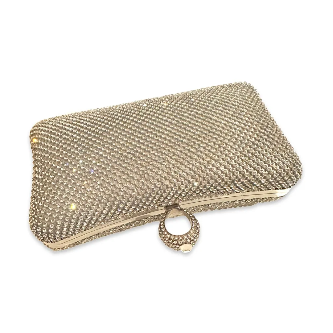 Sparkle Pillow Ring Evening Clutch