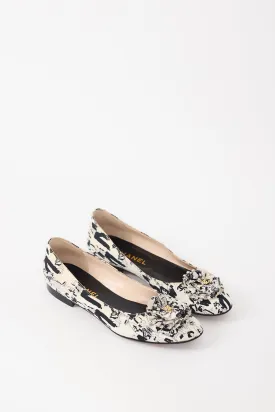 Spring 2003 White & Black Printed CC Ballet Flat