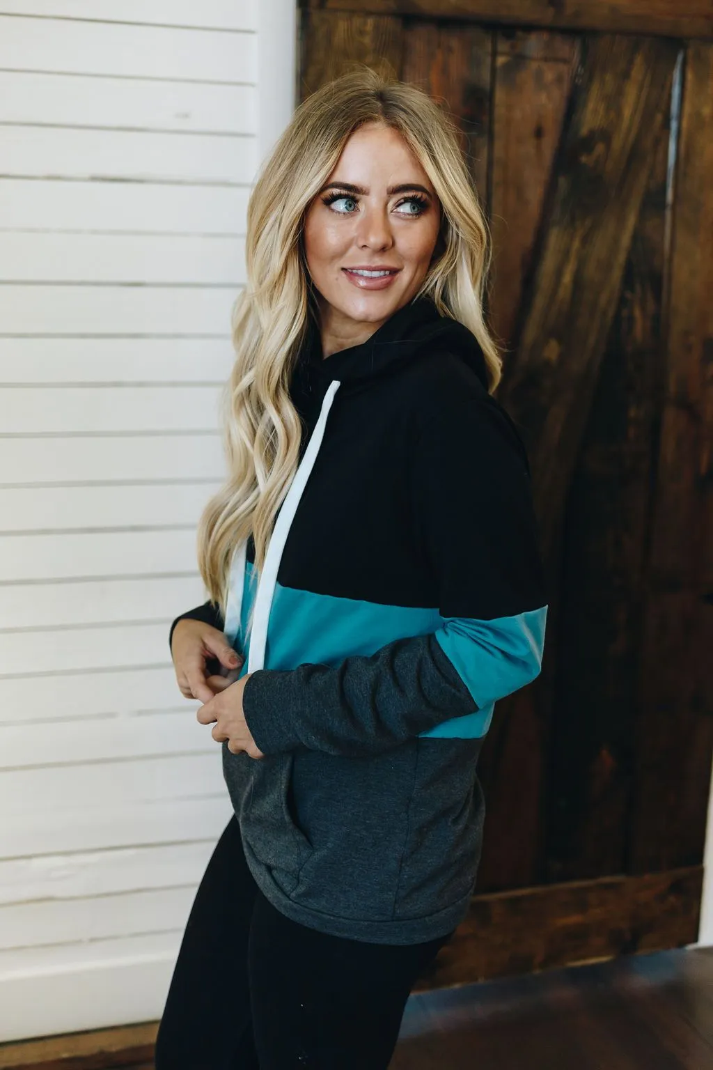 Square One Color-Block Zipper Hoodie