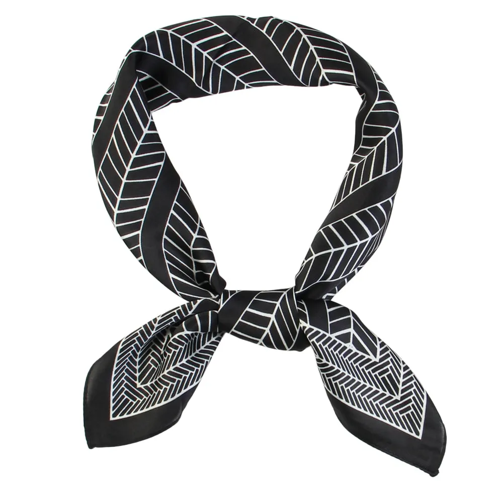 SS-3306 geometric and border design square scarf