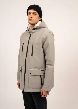 St Gaetan waterproof parka - sherpa lining, down padding (GRIS)