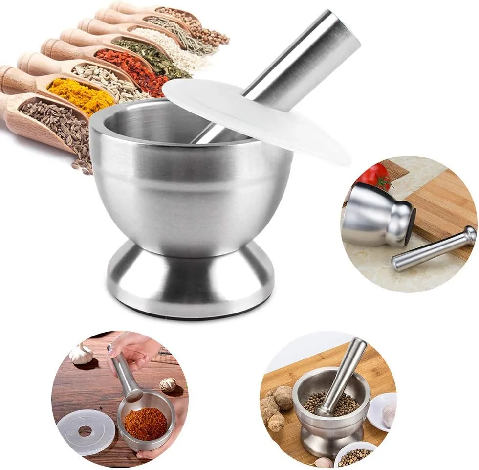 Stainless Steel Mortar and Pestle Spice Grinder