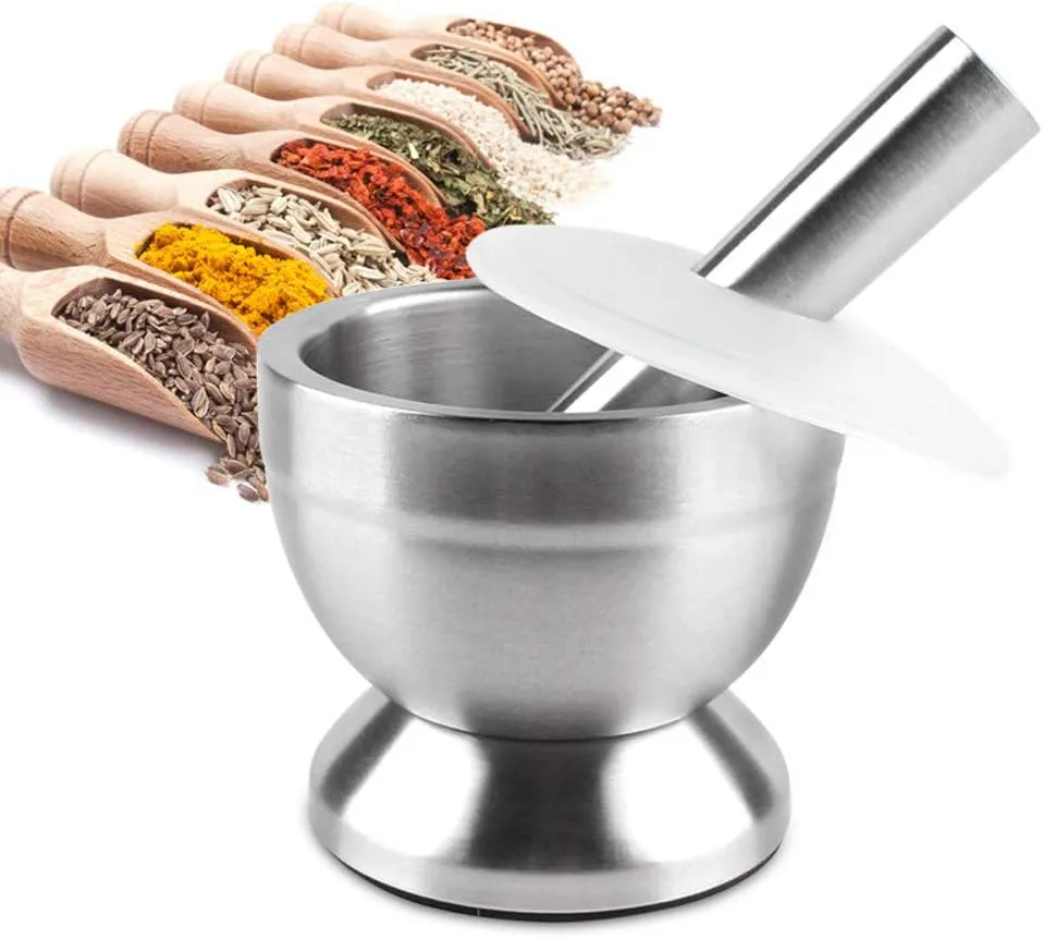 Stainless Steel Mortar and Pestle Spice Grinder