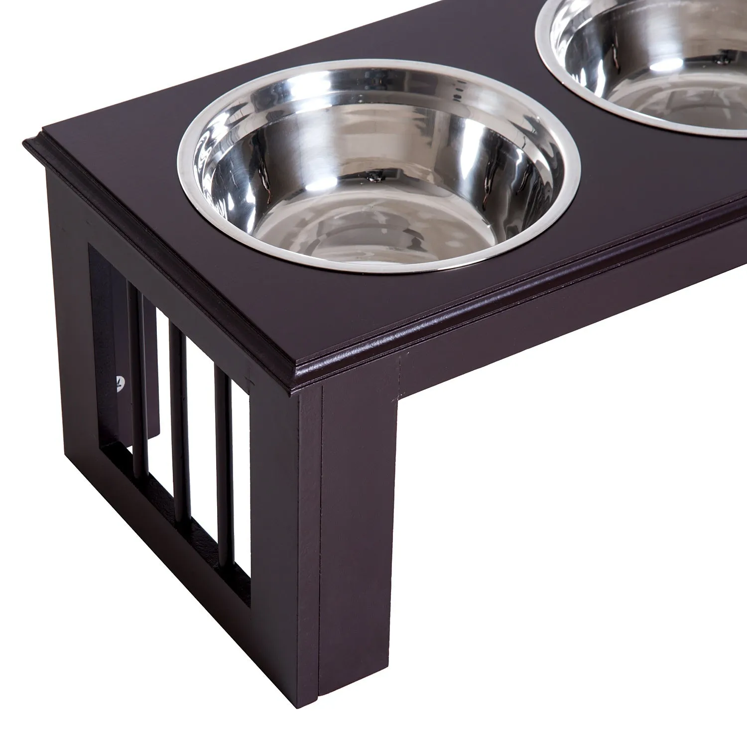 Stainless Steel Raised Dog Feeding Bowls with Stand for Small & Medium Dogs