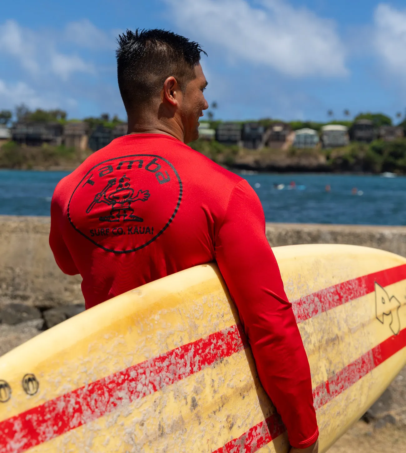 Stamp UV Long Sleeve Shirt - Red