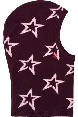 Star Print Wool Balaclava