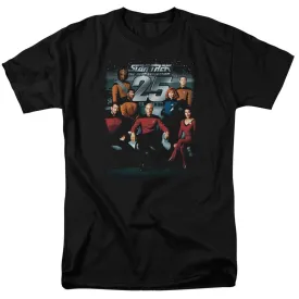 Star Trek 25th Anniversary Crew Mens T Shirt Black