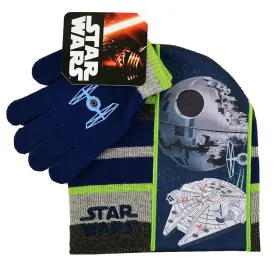 Star Wars Boys 4-6x Hat and Gloves [Death Star]