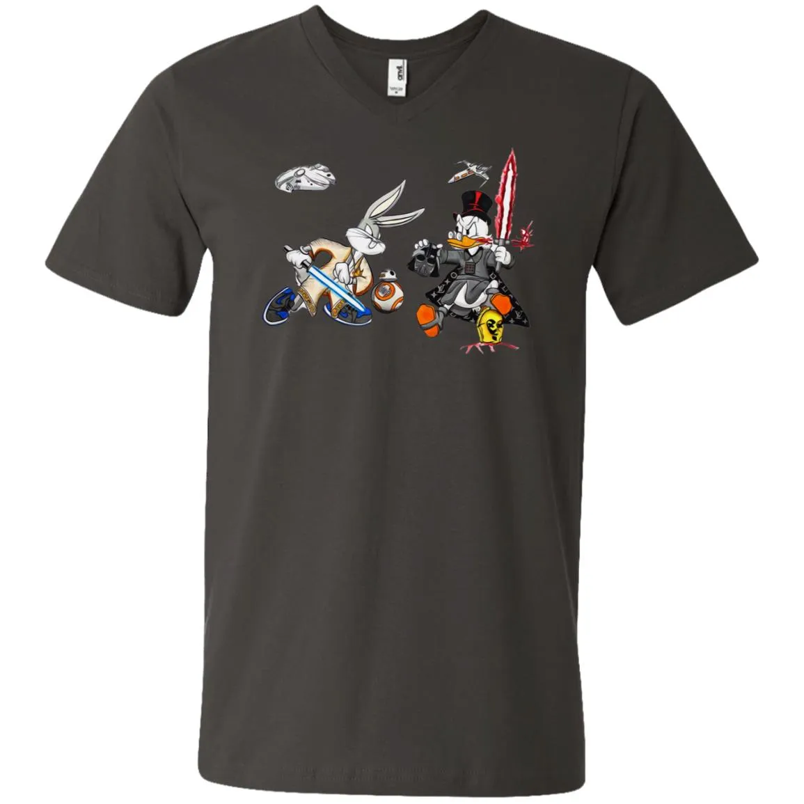 Star Wars T-shirts Rabbit Vs Duck Donald Funny Men V-Neck T-Shirt