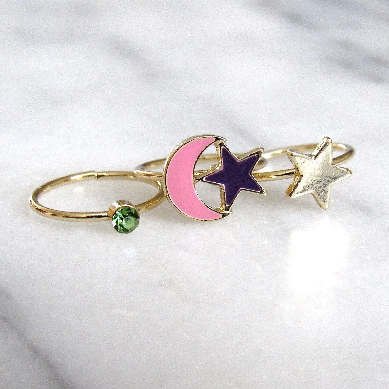 Starry Night Midi Ring Set (3pc)