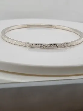 Sterling Silver textured Bangle