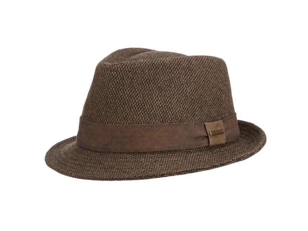 Stetson Crossgrain Nail Head Wool Blend Stingy Brim Fedora