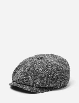 Stetson Hatteras Newsboy Cap (Donegal) - Black/Grey