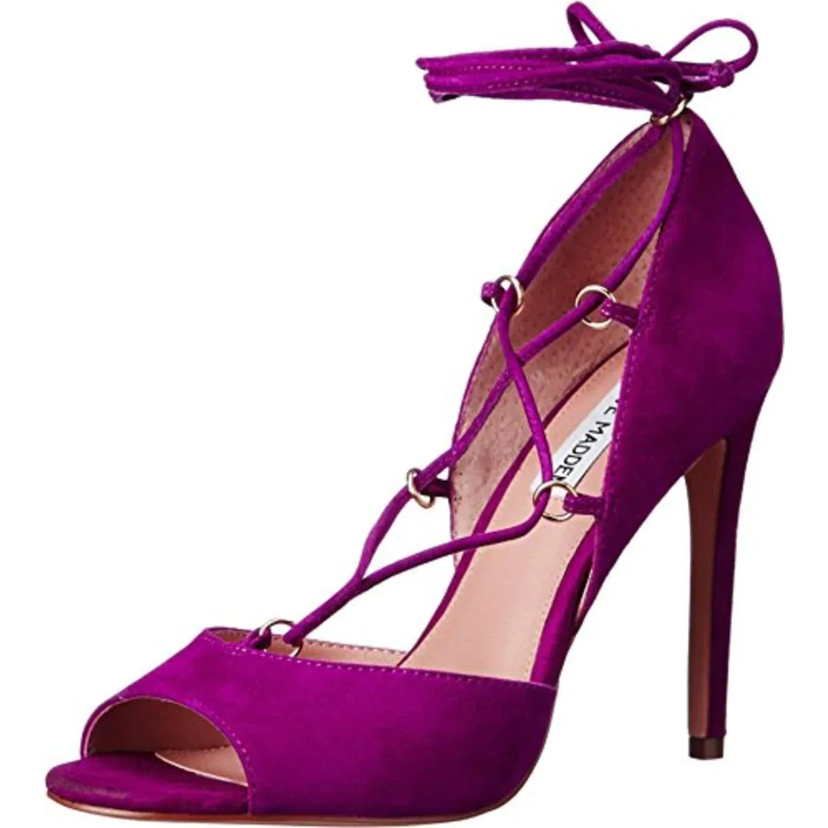 STEVE MADDEN Rayshel Suede Lace-up Pumps in Purple