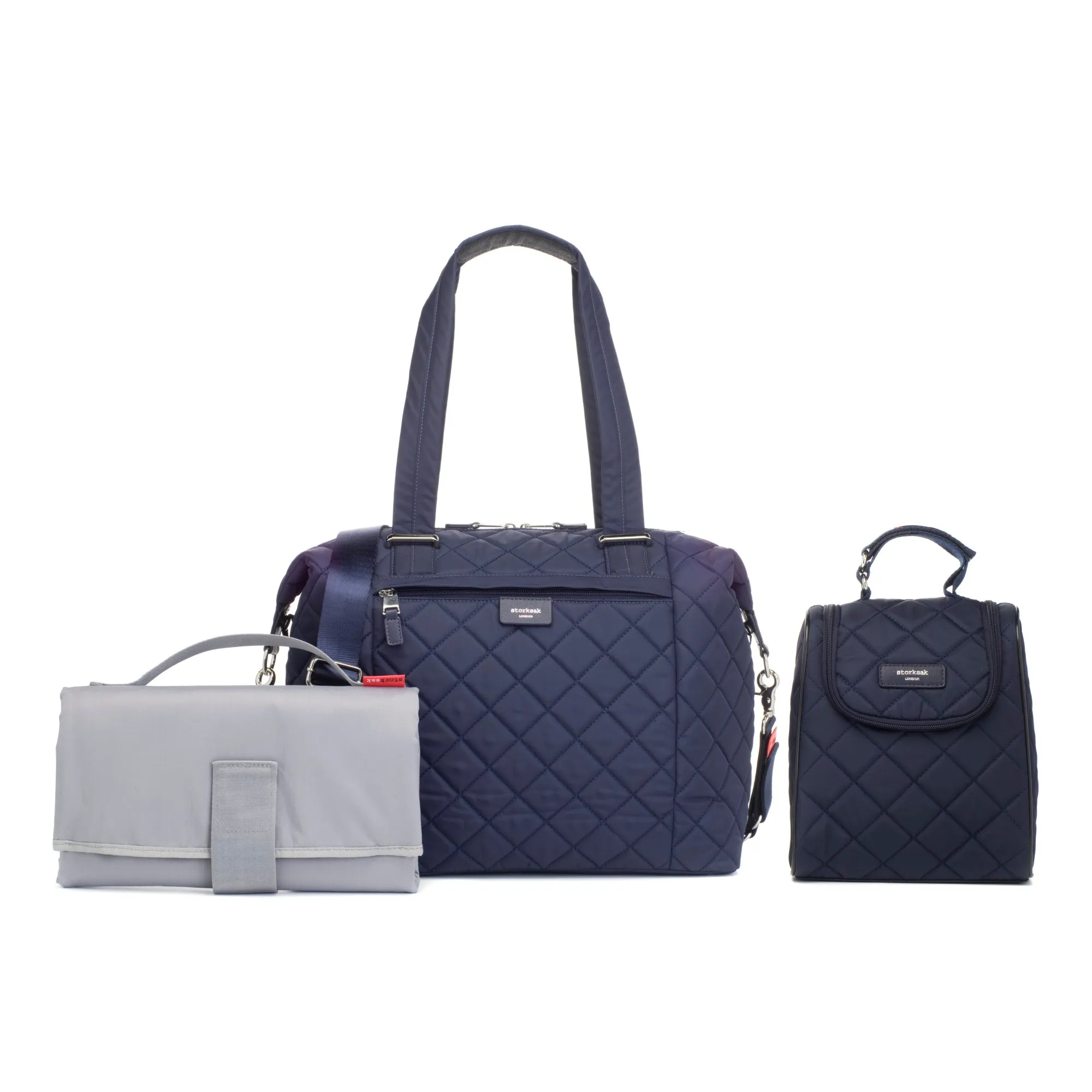 Stevie Quilt Nappy Bag - Navy