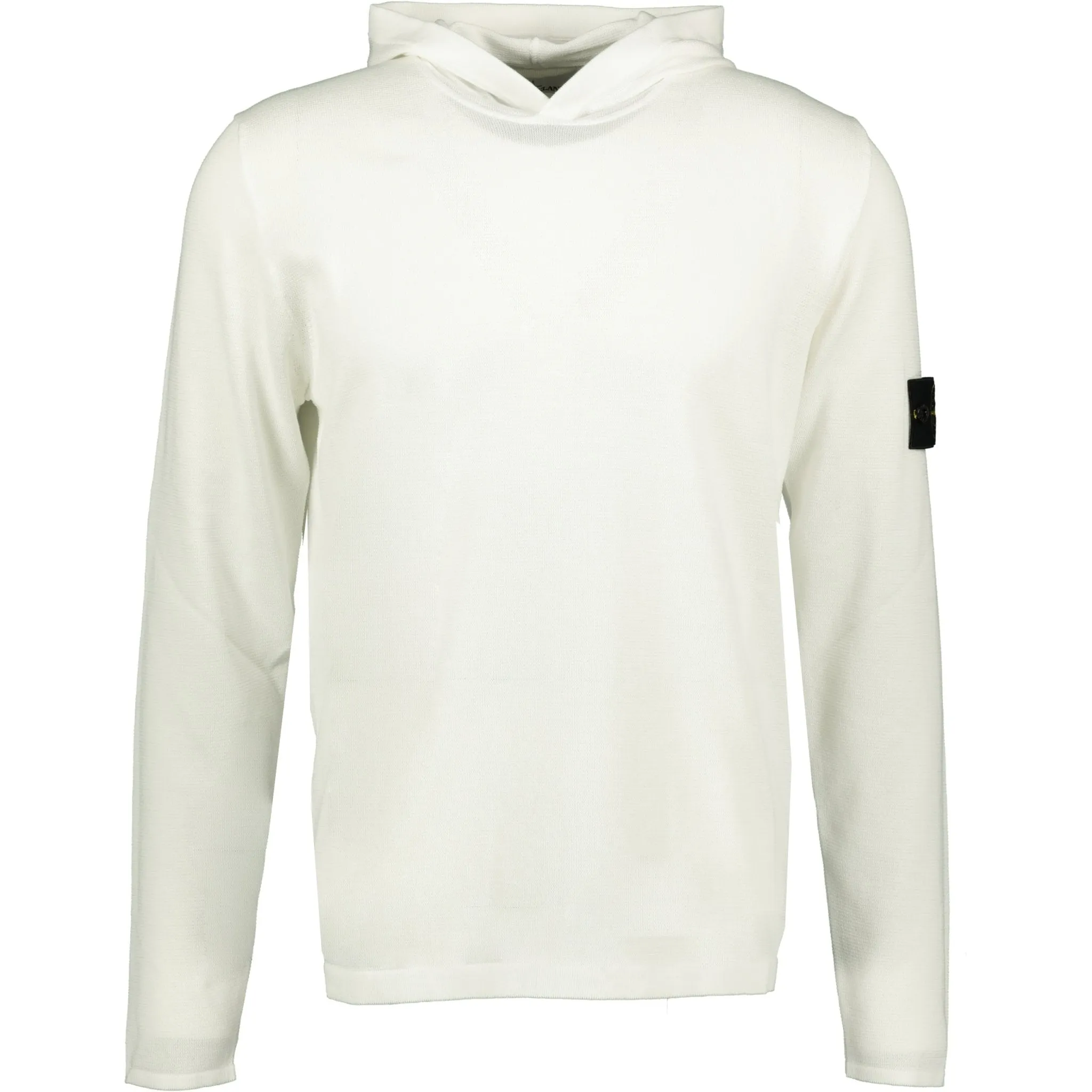 Stone Island Hooded Knit Sweatshirt White