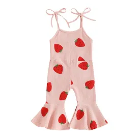 Strawberry Flared Toddler Jumpsuit