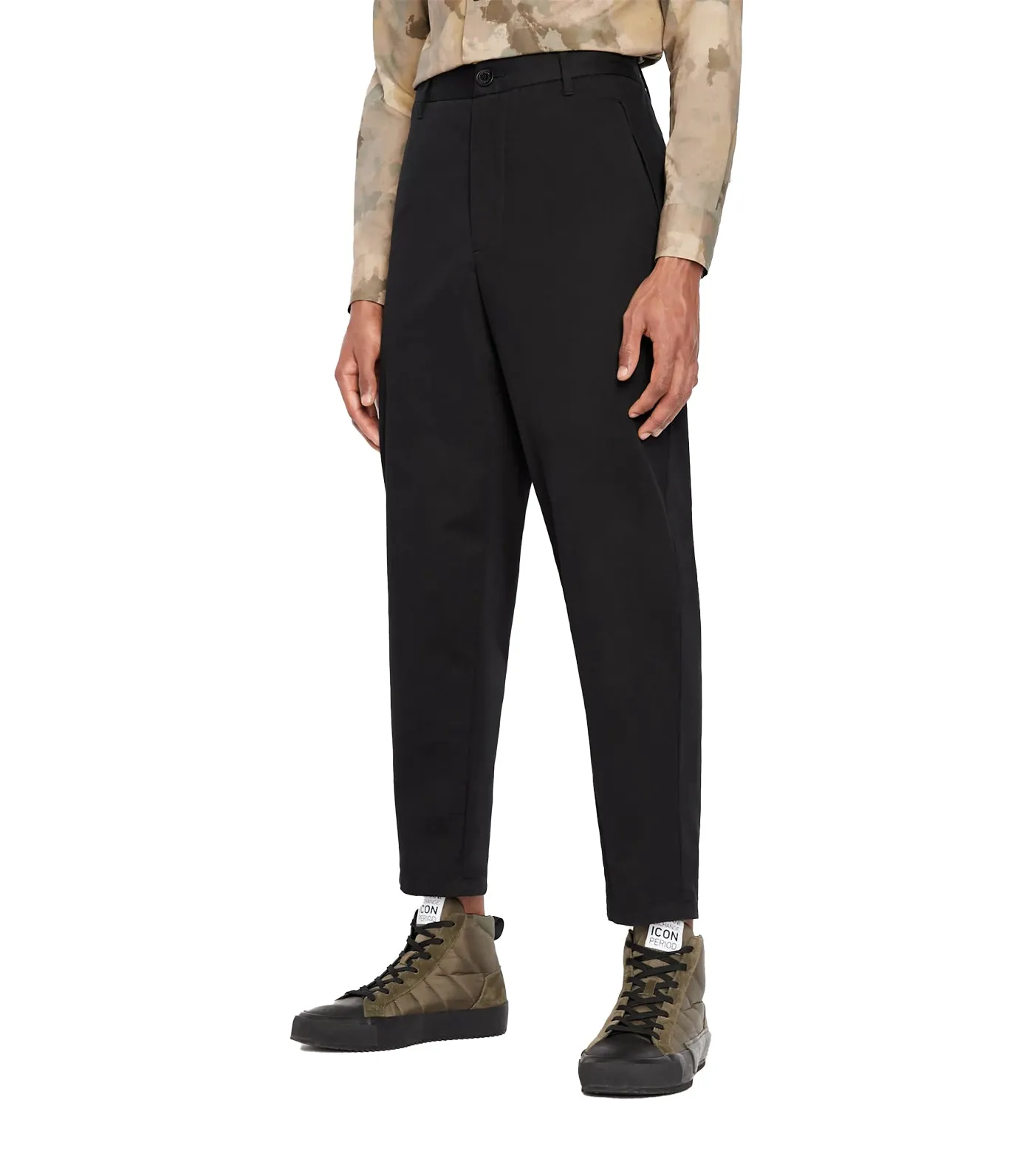 Stretch Organic Cotton Pants Black