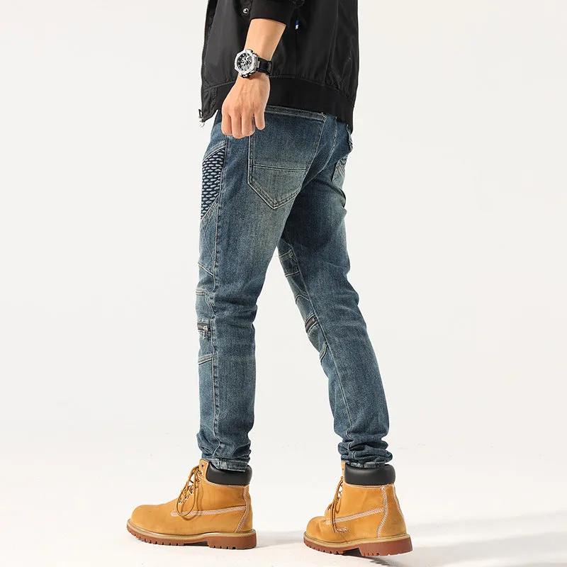 Stretch Tight Men's Fashion Street Slim Fit Jeans Casual