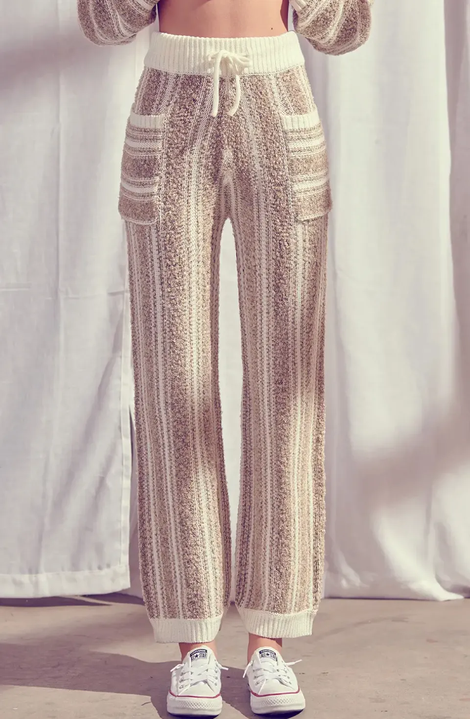 Striped Ankle Length Pants