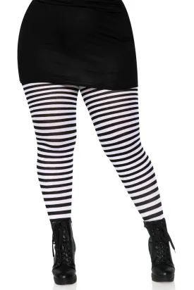 Striped Tights [Plus Size]