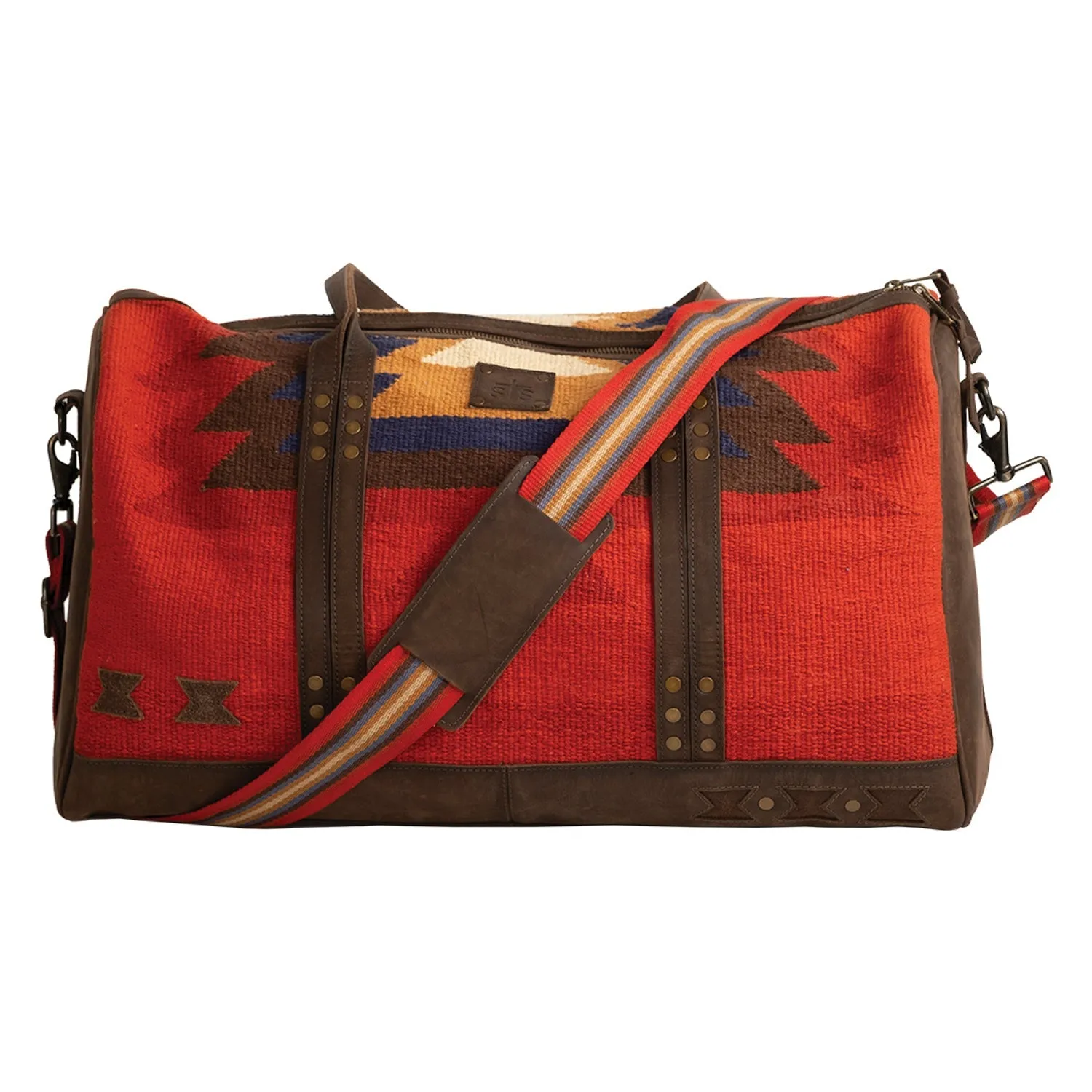 STS Ranchwear Womens Crimson Sun Multi-Color Leather Duffel Bag