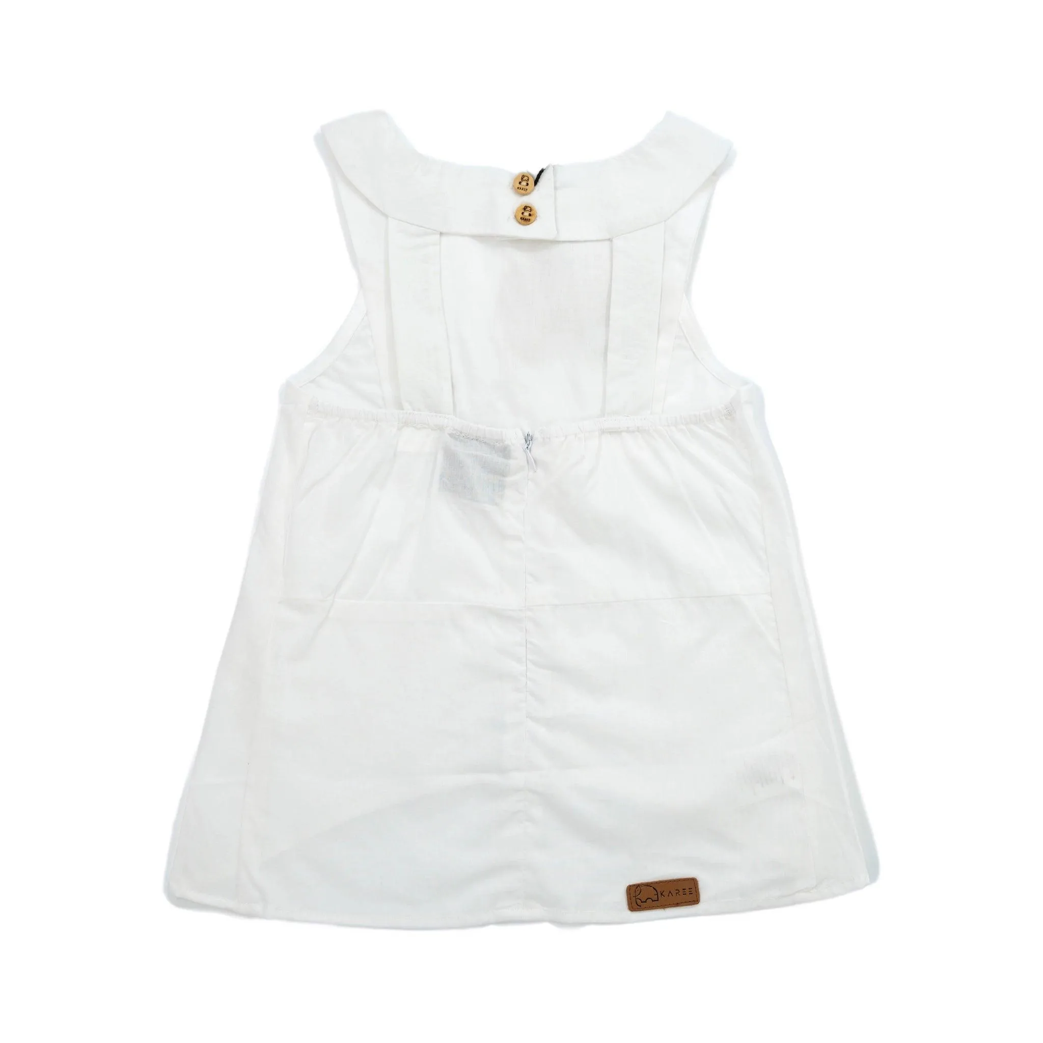 Stylish White Cotton Top for Girls