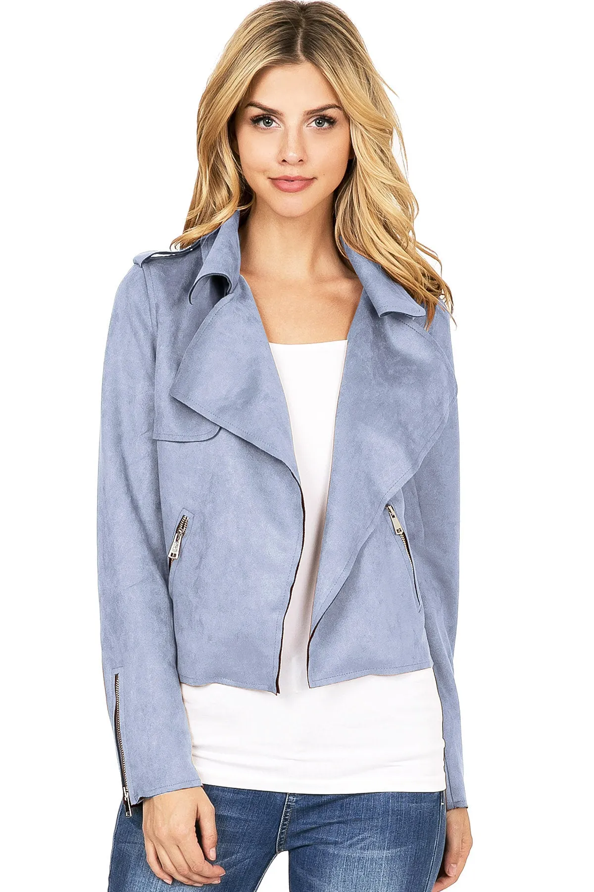 Suede Moto Jacket