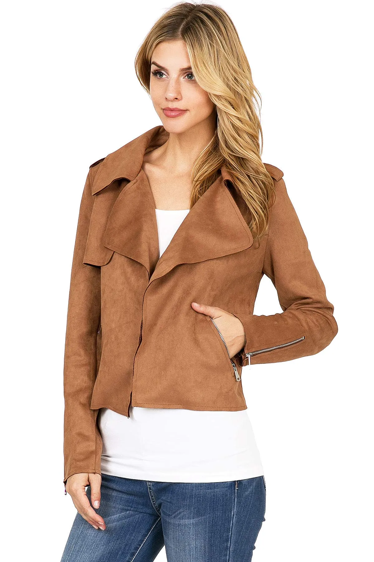 Suede Moto Jacket