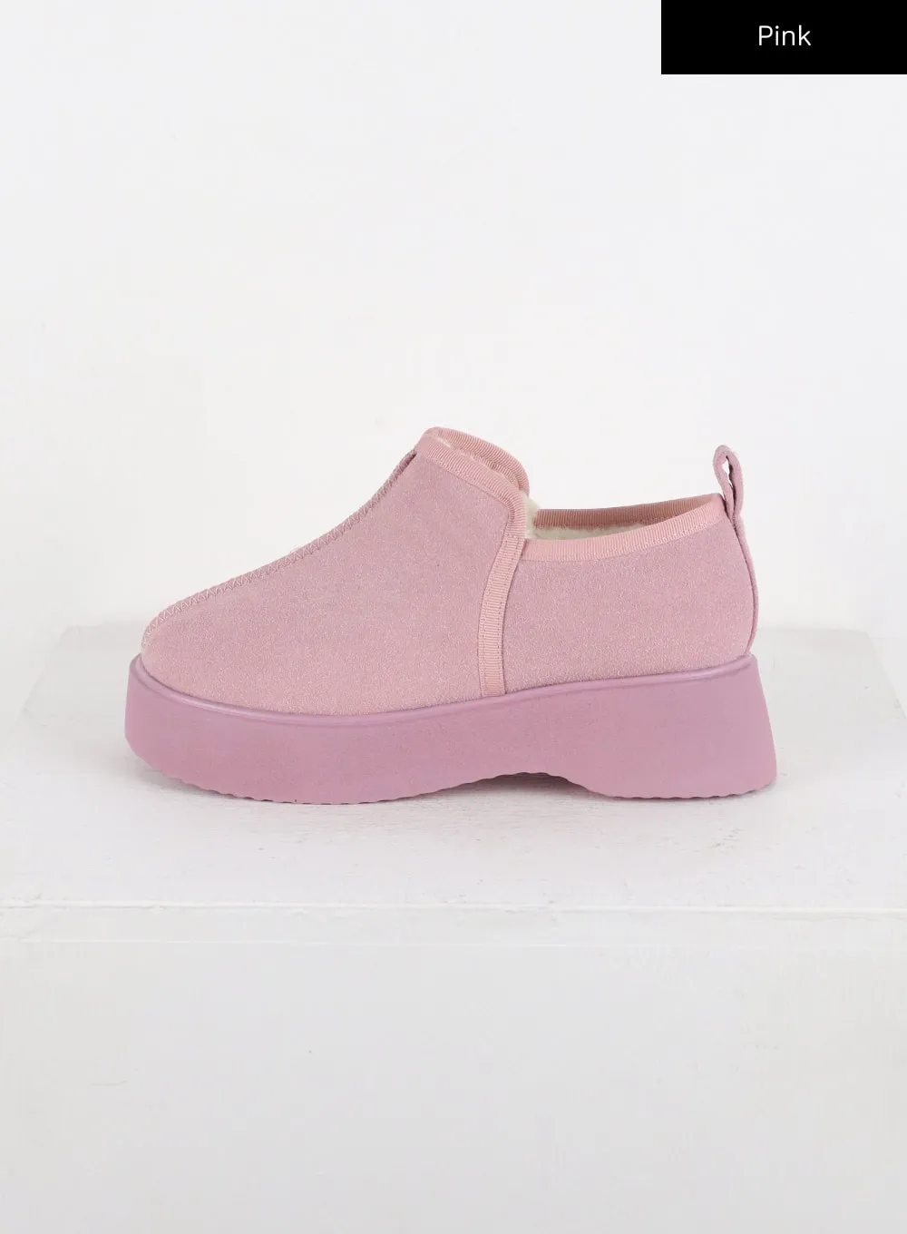 Suede Platform Loafers CD318