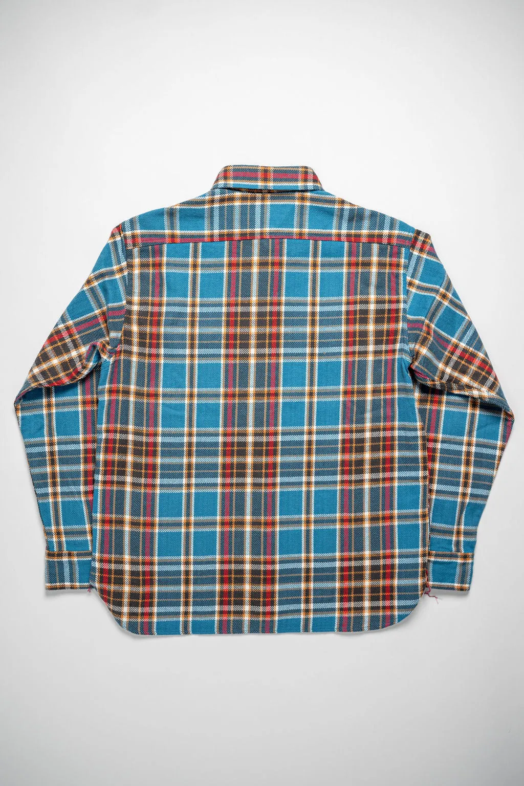 Sugar Cane Lot No. SC29363 Twill Check Work Shirt - Blue