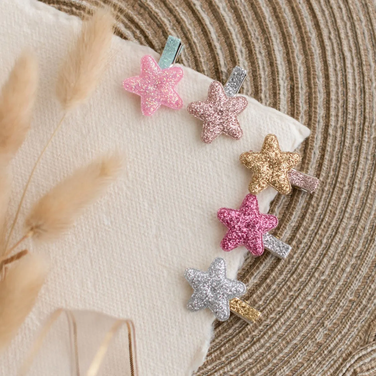 Summer Crystal 18Pcs Small Glitter Hair Clips For Girls