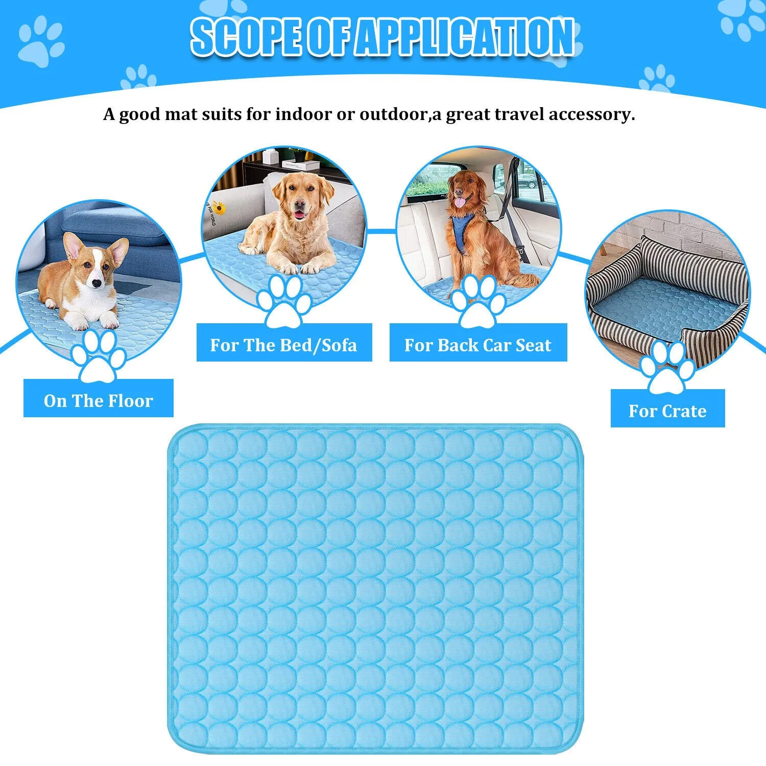 Summer Pet Cooling Mat for Dogs and Cats