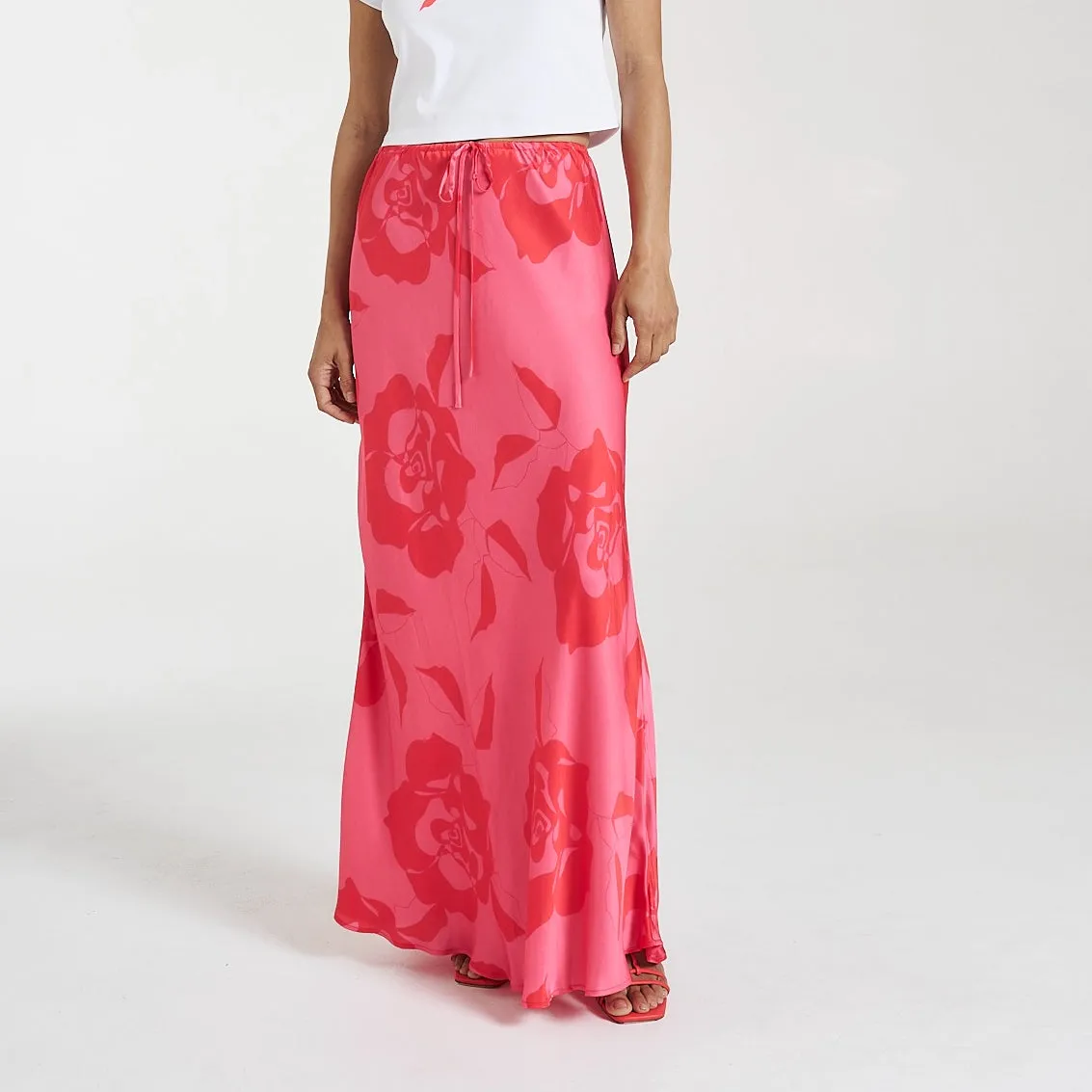 SUMMI SUMMI Womens Maxi Bias Skirt - A Rose By Any Other Name