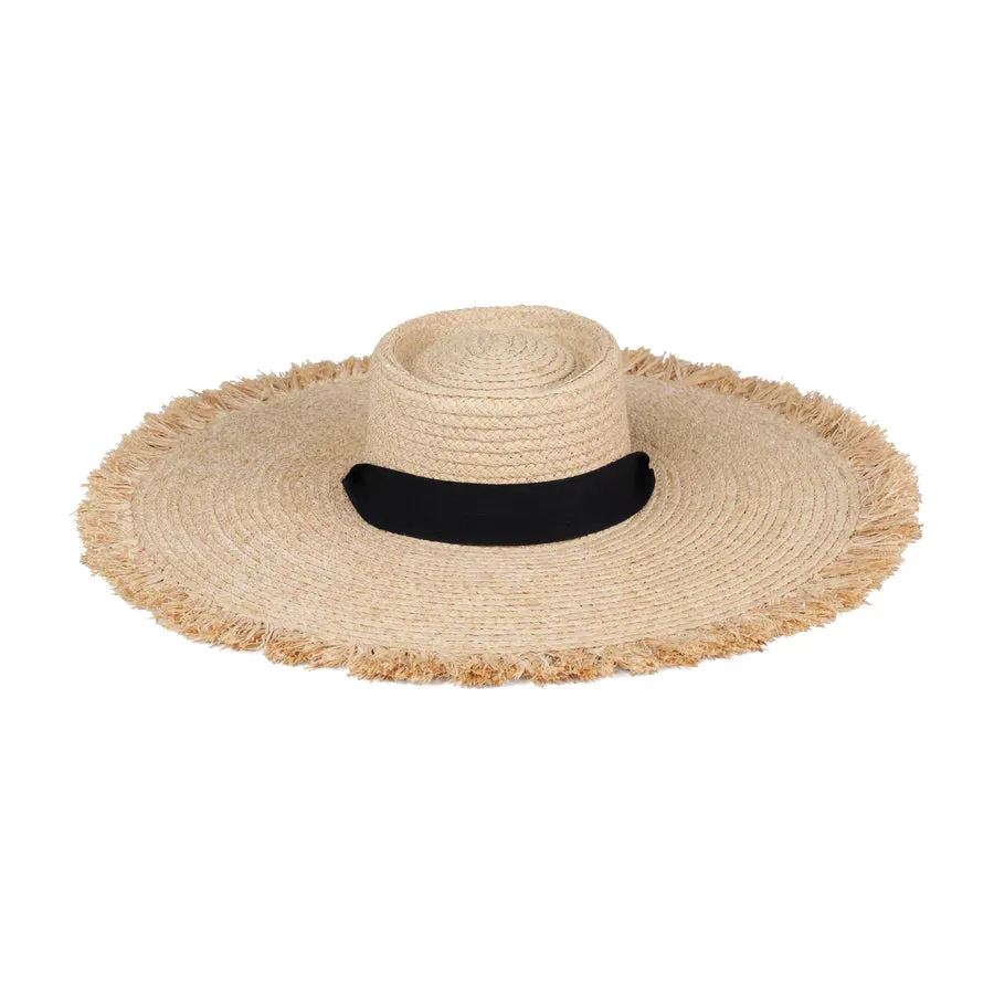 Sun Hat with Ribbon Necktie