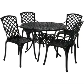 Sunnydaze 5-Piece Cast Aluminum Patio Furniture Set