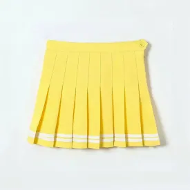 Sunshine Pleated Striped Mini Skirt