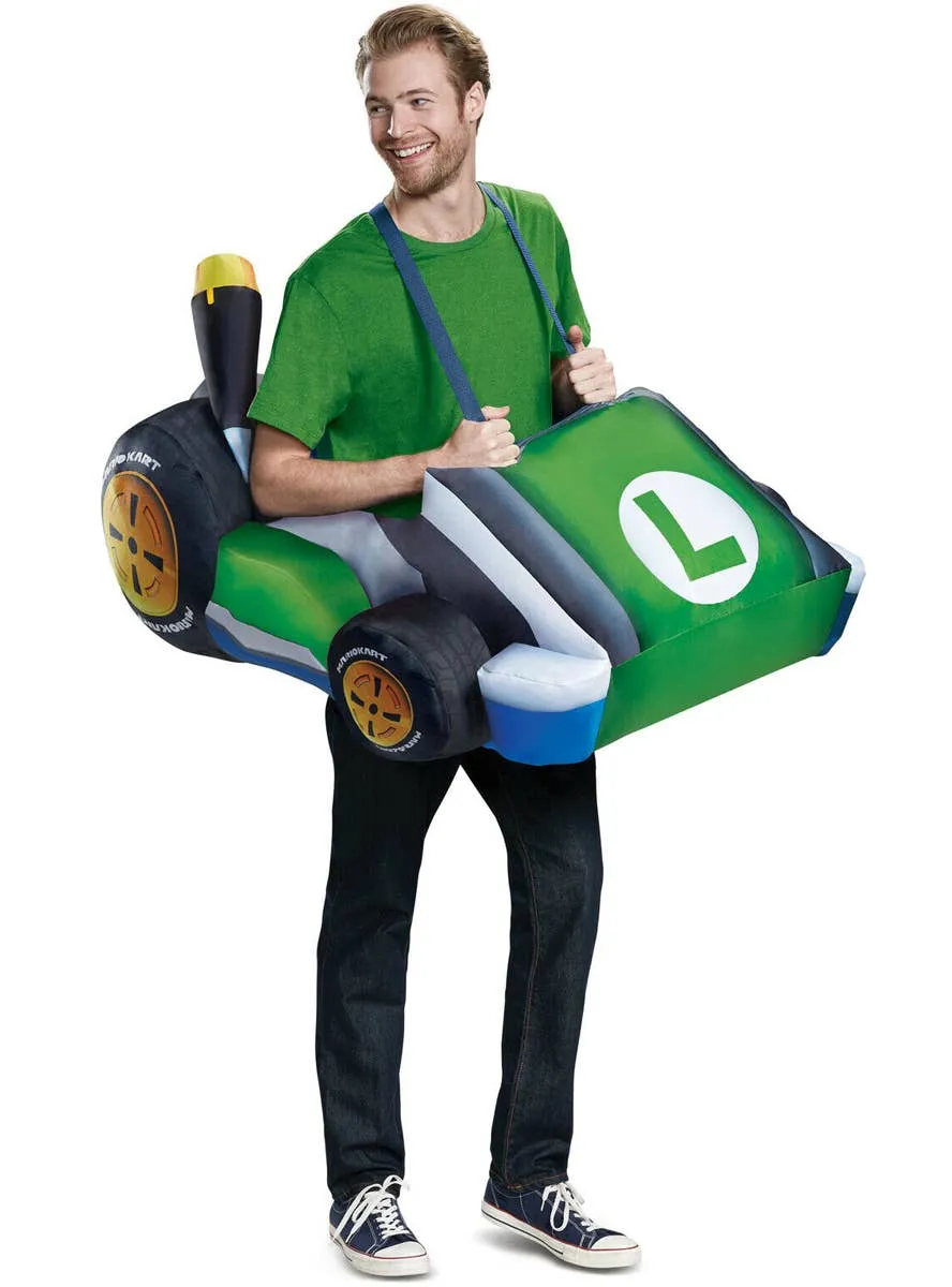 Super Mario Inflatable Luigi Kart Adults Costume