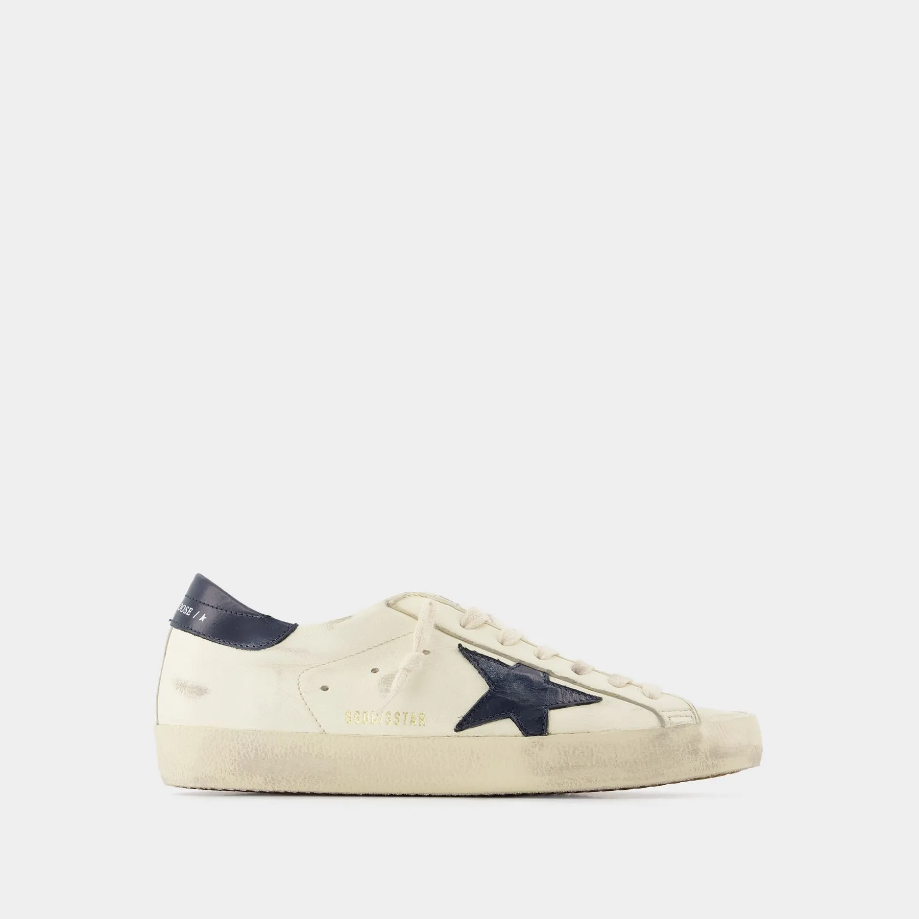 Super-Star Sneakers - Golden Goose - Beige/Blue - Leather