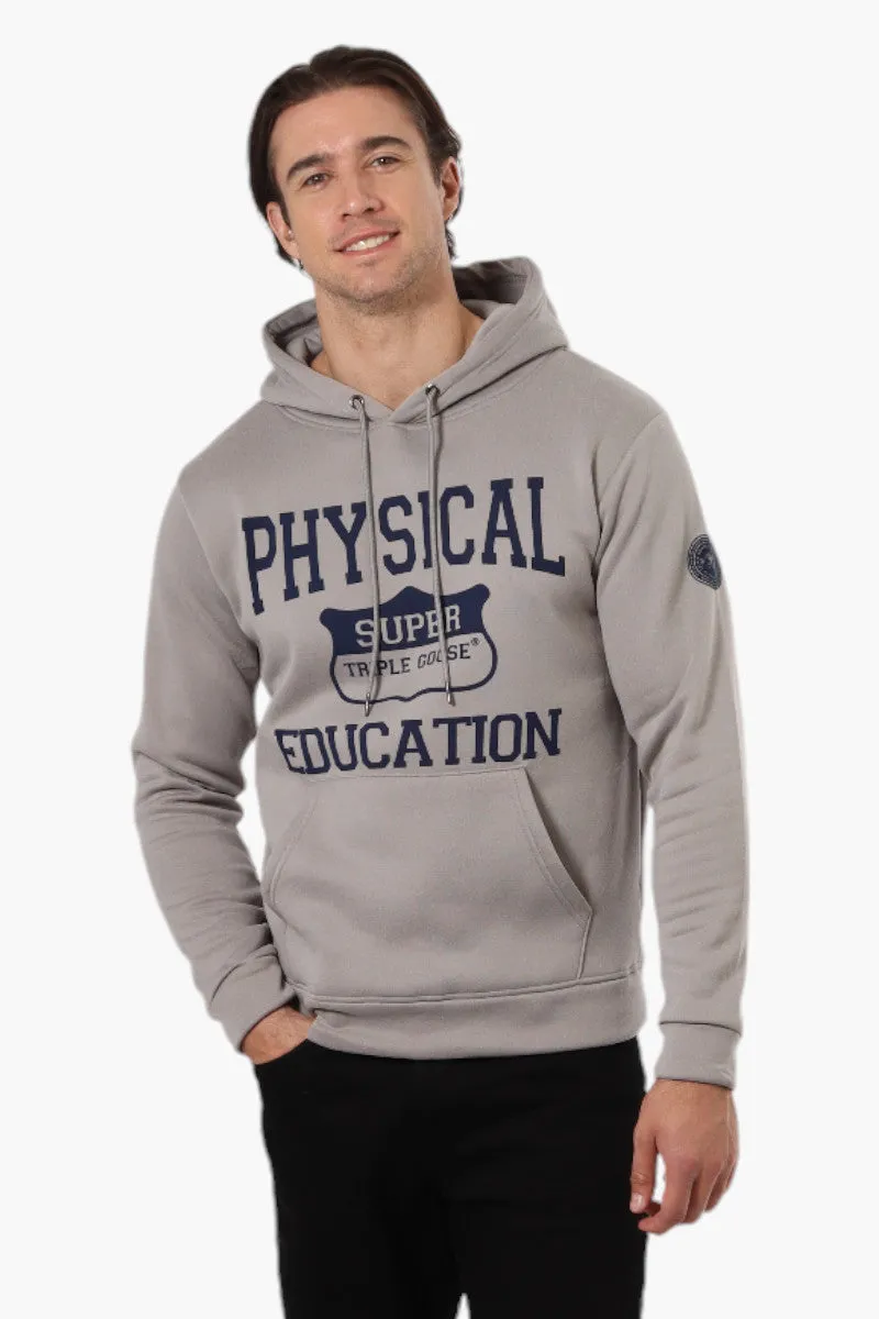 Super Triple Goose Physical Education Print Hoodie - Grey