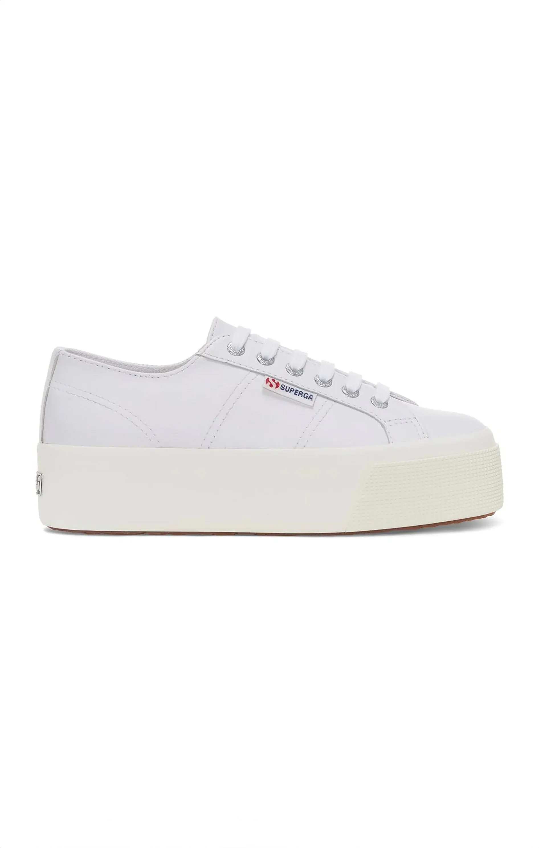 Superga 2790 Nappa Platform Sneakers ~ Optic White