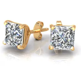 Superior 0.80CT Diamond Stud Earrings in 14KT Yellow Gold