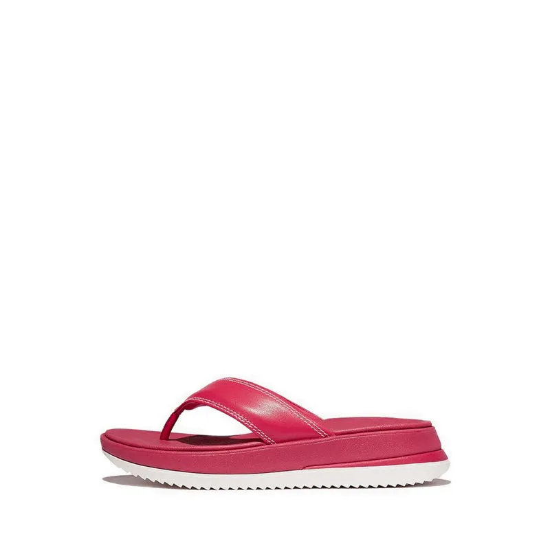 Surff Womens Contrast-Stitch LeatherToe-Post Sandals