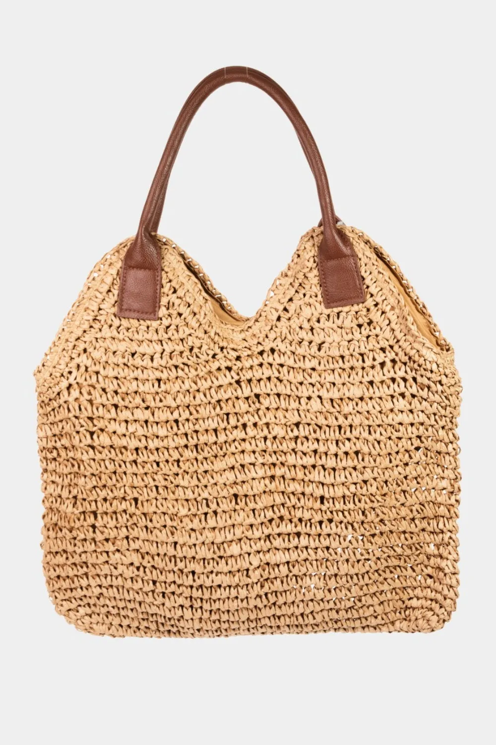 Susan - Straw Braided Faux Leather Strap Shoulder Bag - Exclusively Online