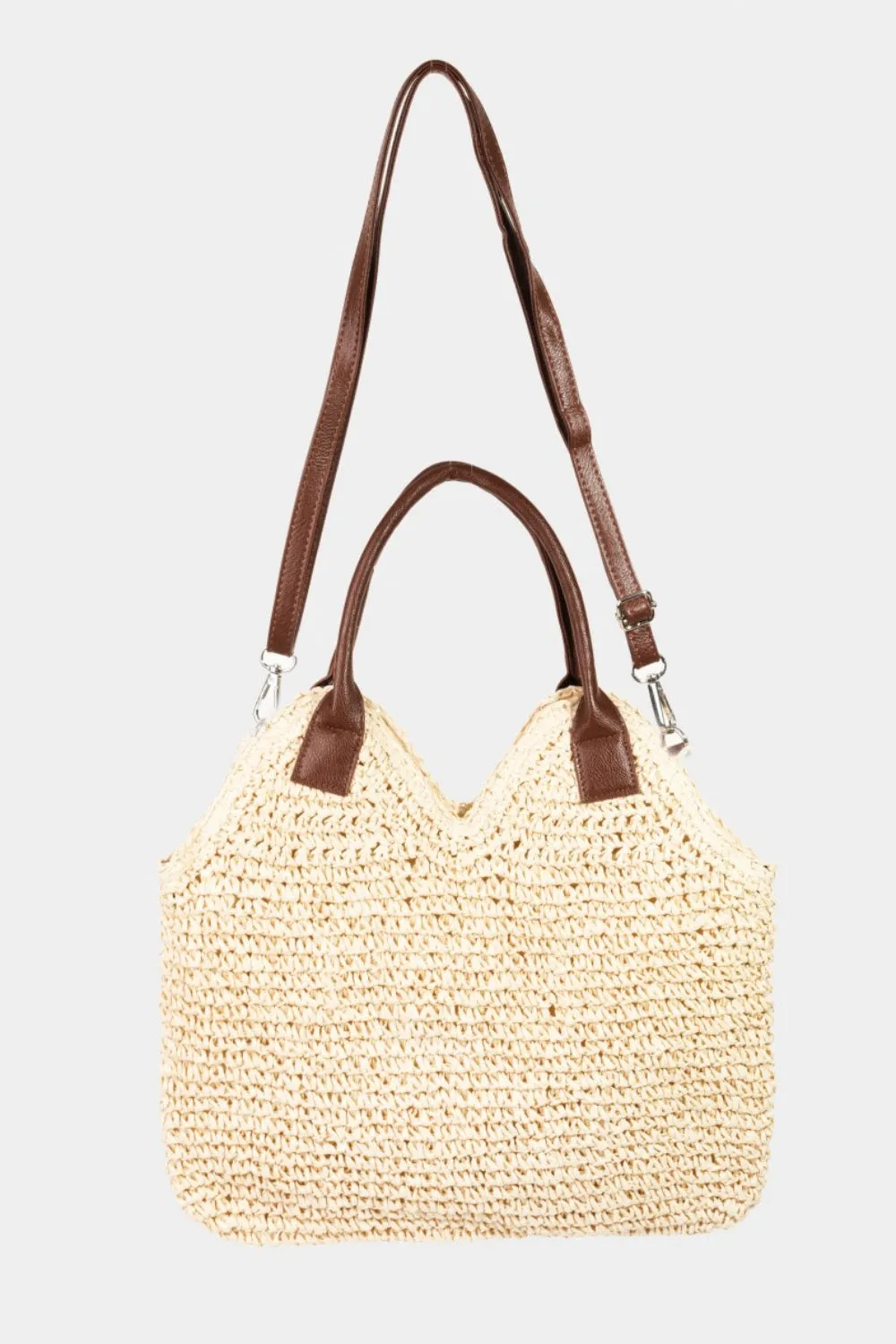 Susan - Straw Braided Faux Leather Strap Shoulder Bag - Exclusively Online