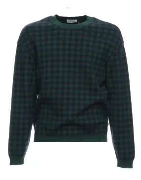 Sweater for man UFM080 163GREENNAVY SCAGLIONE