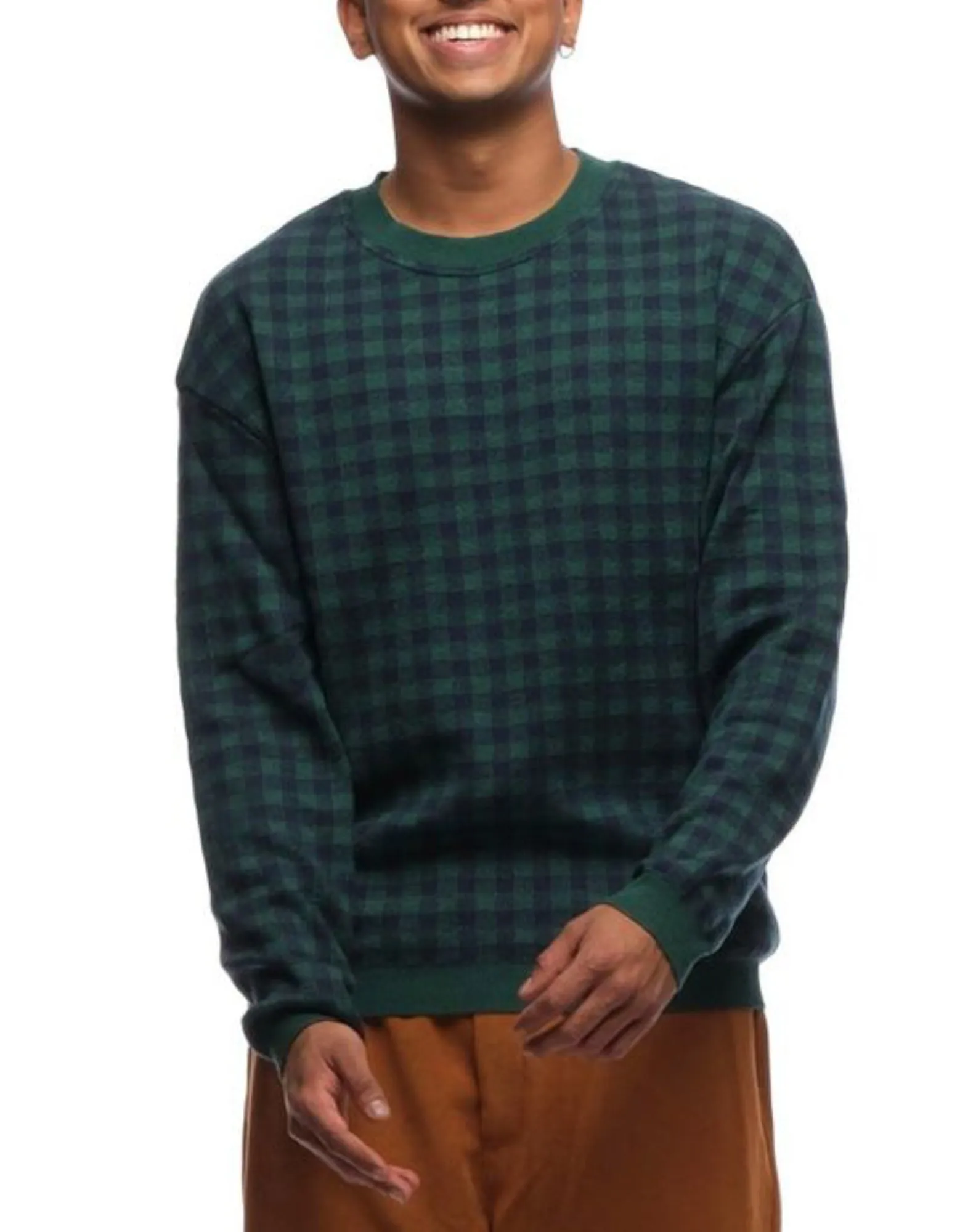 Sweater for man UFM080 163GREENNAVY SCAGLIONE