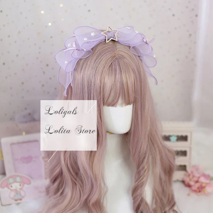 Sweet Lolita KC Elegant Headpiece Layered Bow Hairbands