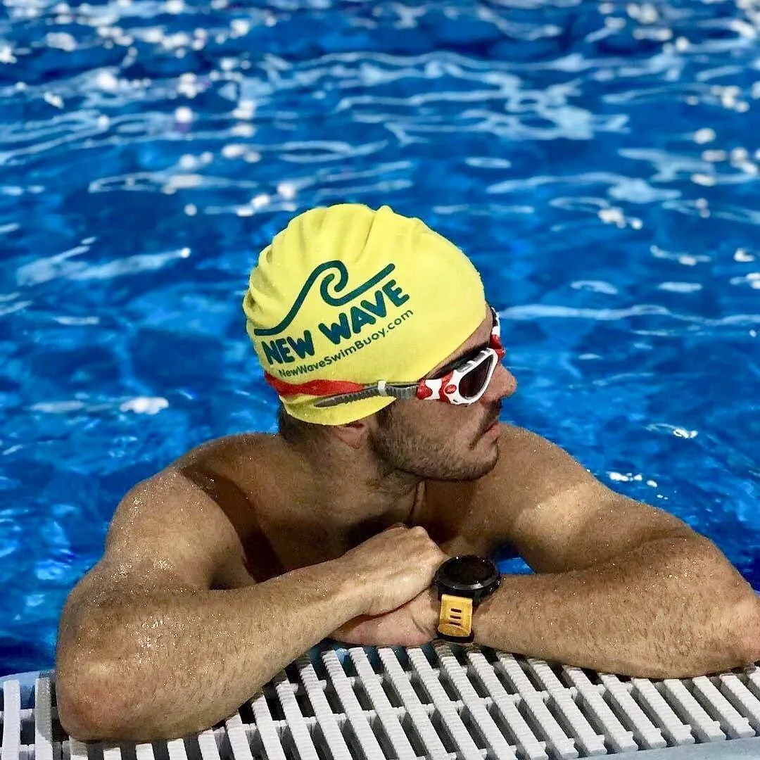 Swim Cap Yellow - New Wave Silicone Swim Cap