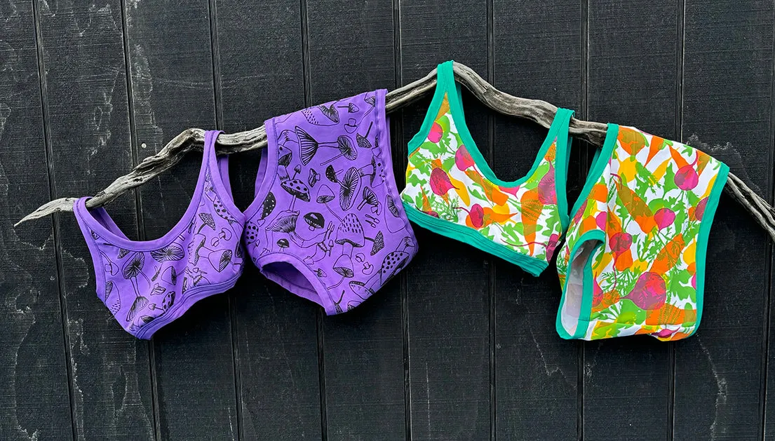 Swim High Waist Bikini Mushrooms